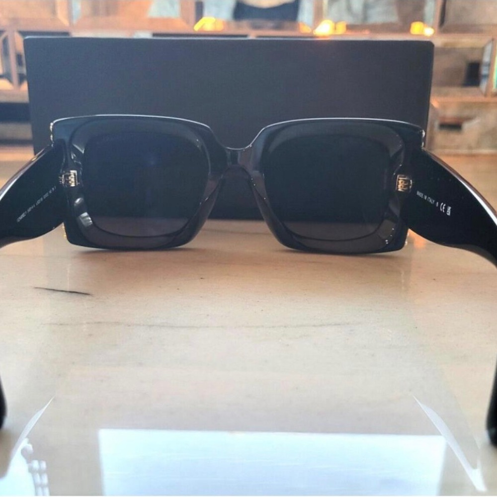 CHANEL CC Logo Square Sunglasses Pearls black - Picture 13 of 13